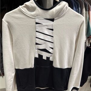 Nike White and Black Hoodie
